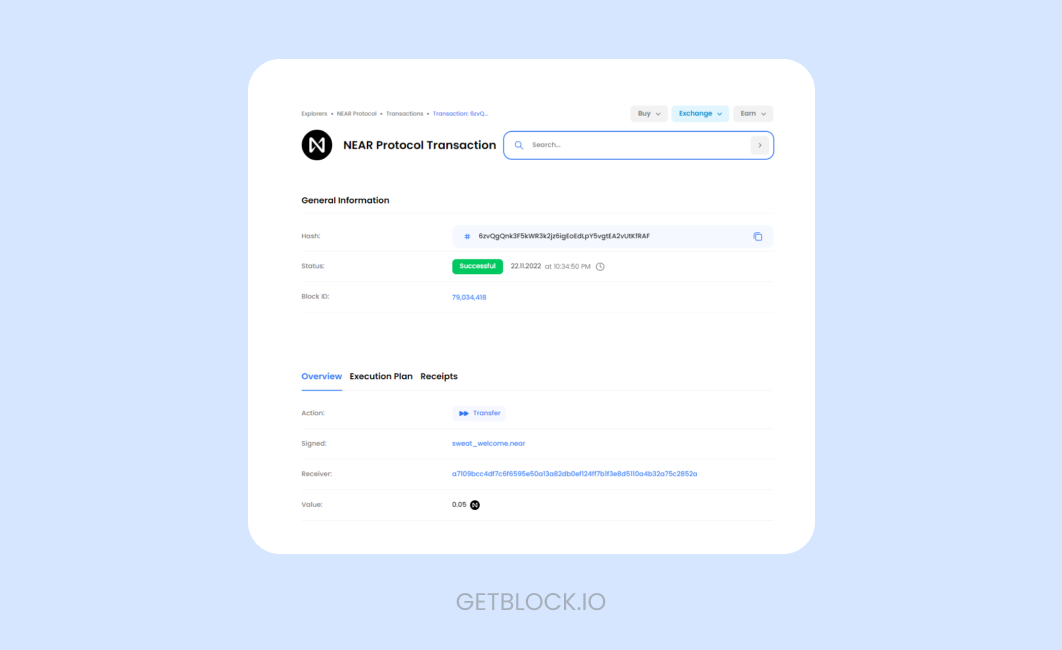 Near Explorer Transaction Details